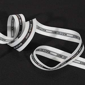 Wholesale Custom Strip Printed Letter Pattern Rib Ribbon Lace Trim for Garments