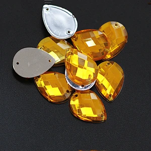 acrylic rhinestone with various color acrylic teardrop beads