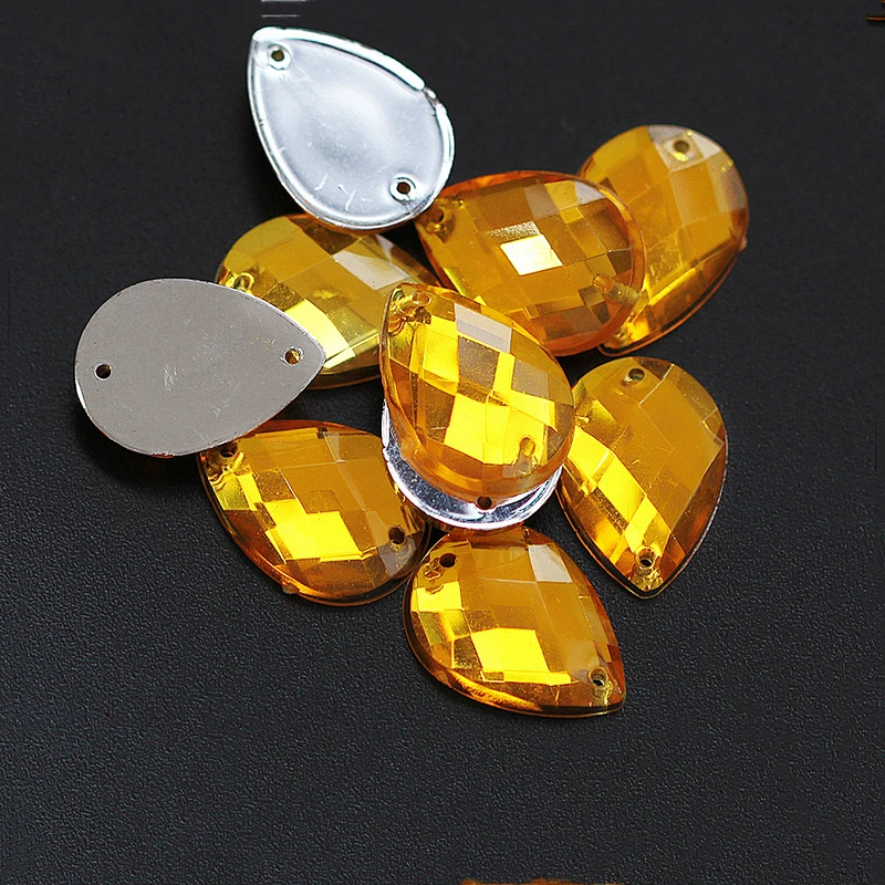 acrylic rhinestone with various color acrylic teardrop beads