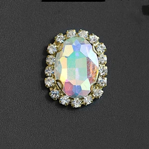 clear rhinestones around glass AB colored rhinestone stones