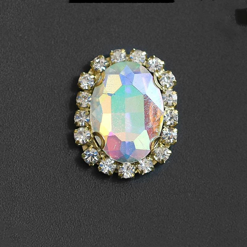 clear rhinestones around glass AB colored rhinestone stones