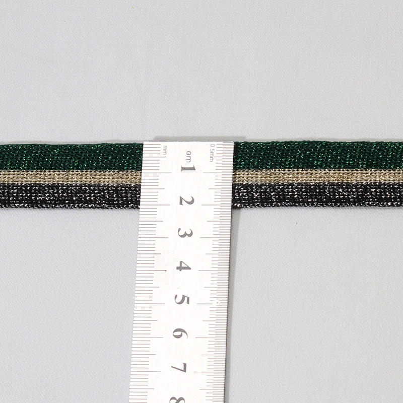 Vogue Shimmering 3 Strips Rib Trim Ribbon for Garment