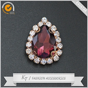 waterdrop wholesale flatback rhinestone embellishment crystal glass rhinestone button