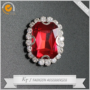 Hot top flat back glass stones button garment accessories sew on dress