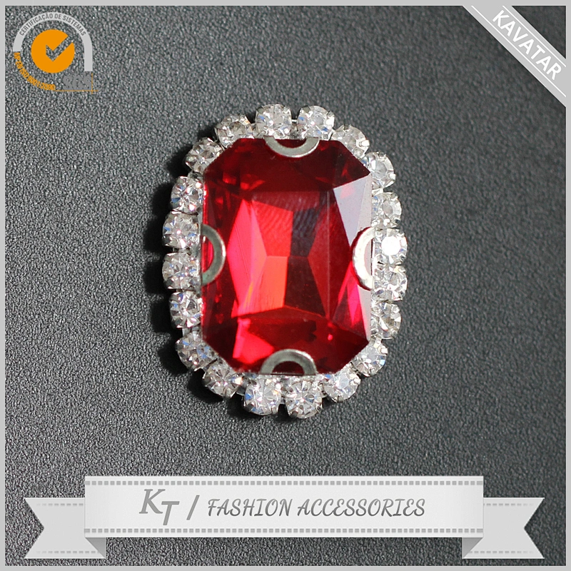 Hot top flat back glass stones button garment accessories sew on dress