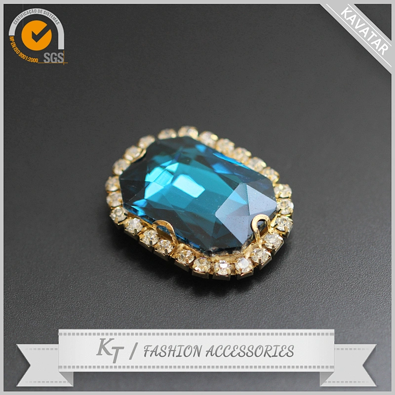 Wholesales flat back glass stones sew on rhinestone button for dress