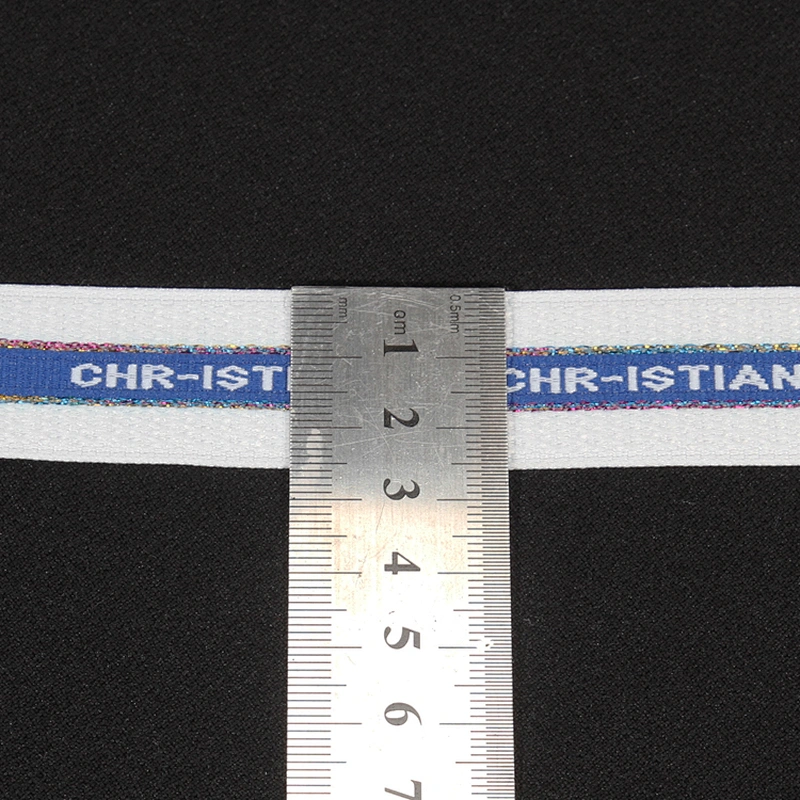 Wholesale Custom Strip Printed Letter Pattern Rib Ribbon Lace Trim for Garments