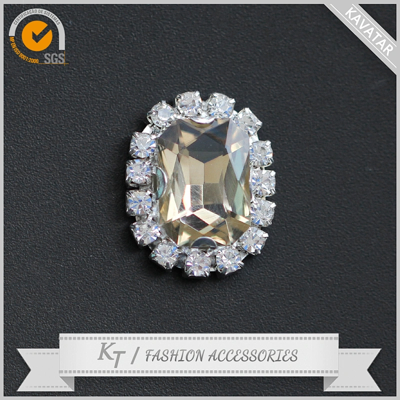 Hot top flat back glass stones button garment accessories sew on dress