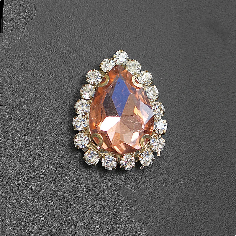 Fashion garment accessory decorative glass crystal button