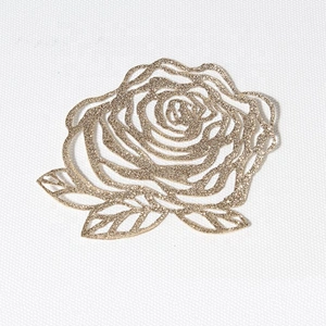 Laser technique leather material hot fix shimmering applique for fabric embellishment