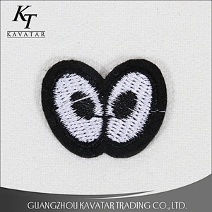 Kavatar Heart Eye Shape Custom Mini Patches Chenille For Garment