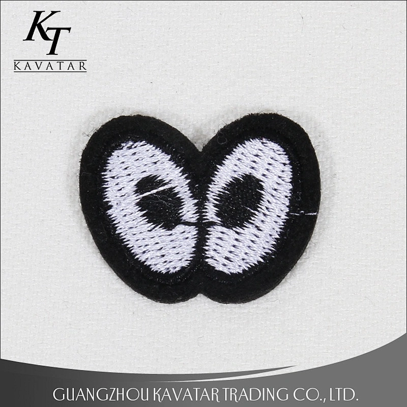 Kavatar Heart Eye Shape Custom Mini Patches Chenille For Garment