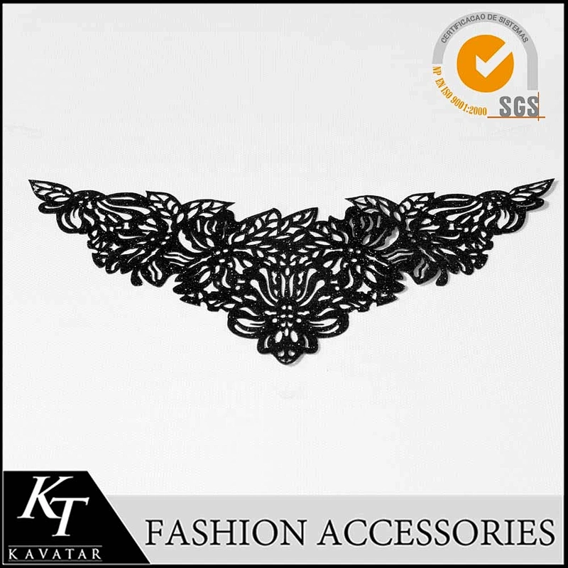 Iron-on Glitter leather applique with glue in the back for garment