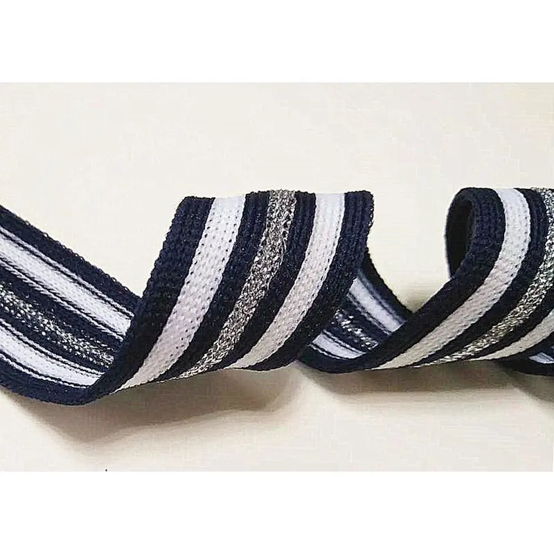 Fashionable Seven Strips Knit Rib Ribbon Lace Tape for Garments