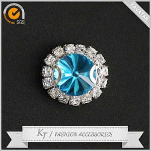 Newest designer custom metallic button with crystal rhinestones