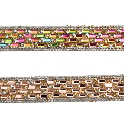 Factory wholesale Banding Trim hotfix   rhinestones trimming   for shoes  for Clothing for hat bead  Glass to   trimming transfers