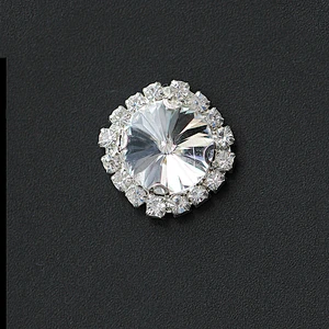 Newest designer custom metallic button with crystal rhinestones