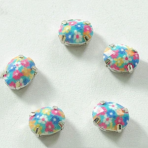 colorful metallic base rhinestone claw rhinestones
