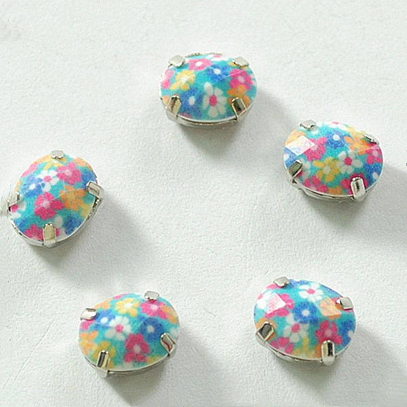 colorful metallic base rhinestone claw rhinestones