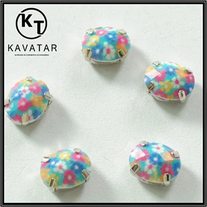 colorful metallic base rhinestone claw rhinestones