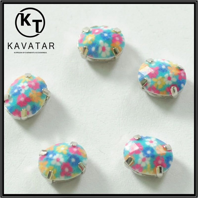 colorful metallic base rhinestone claw rhinestones
