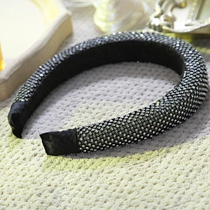 Wholesale simple fashion joker Mesh rhinestone headband  pressure hair like women bling party Korea girl accessories hair band