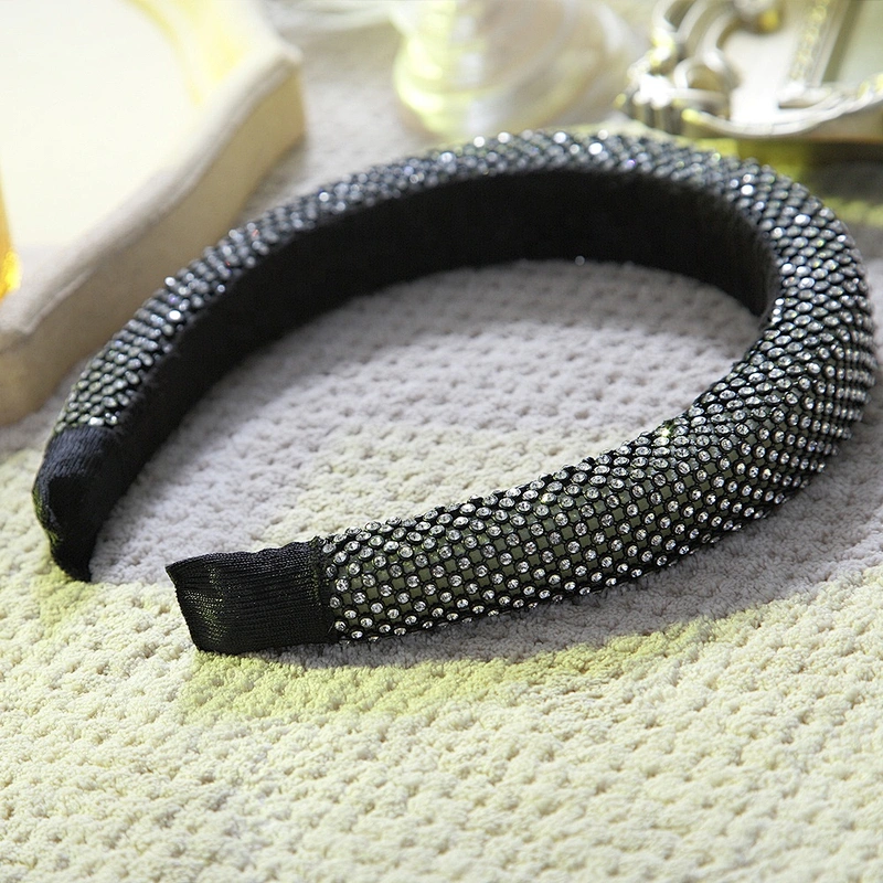 Wholesale simple fashion joker Mesh rhinestone headband  pressure hair like women bling party Korea girl accessories hair band