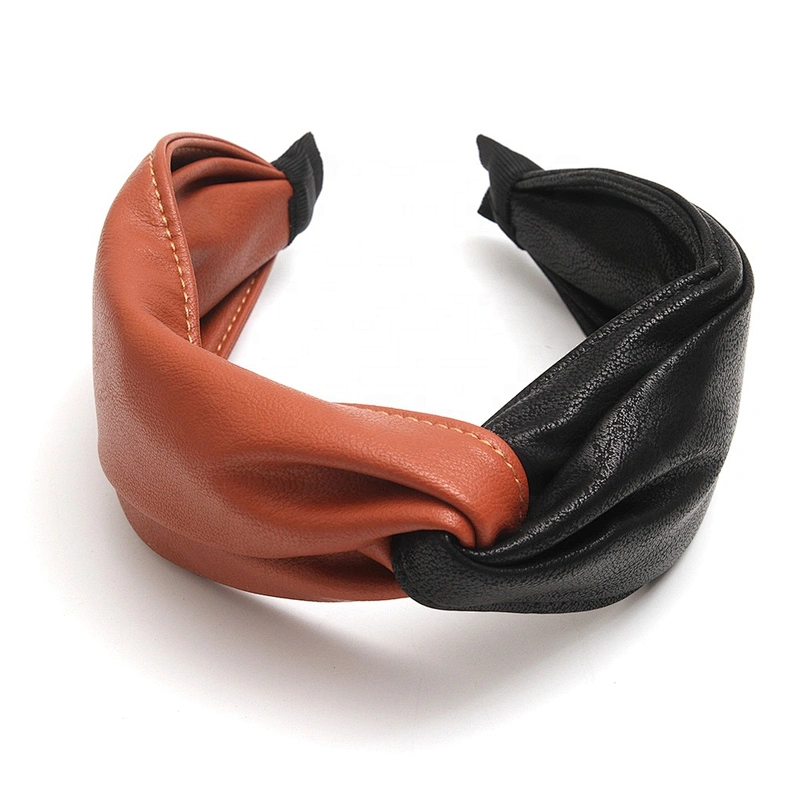 Euramerican Korean 2020 new style hairband, hair accessories  retro  faux pearl headband Leather hair band women