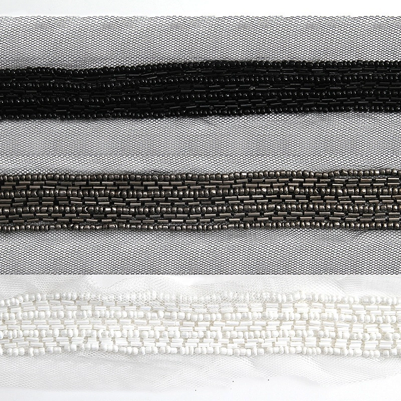 wholesale beaded trim in trimming crystal beaded Lace trim Sew on Clothes Accessories