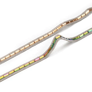 wholesalehot Banding Trim hotfix rhinestones trimming hot  to bead  Glass  trimming  for shoes  for Clothing for hat  for dress transfers