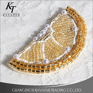 Kavatar Diy Design Handmade Beaded Patches Applique For Clothing