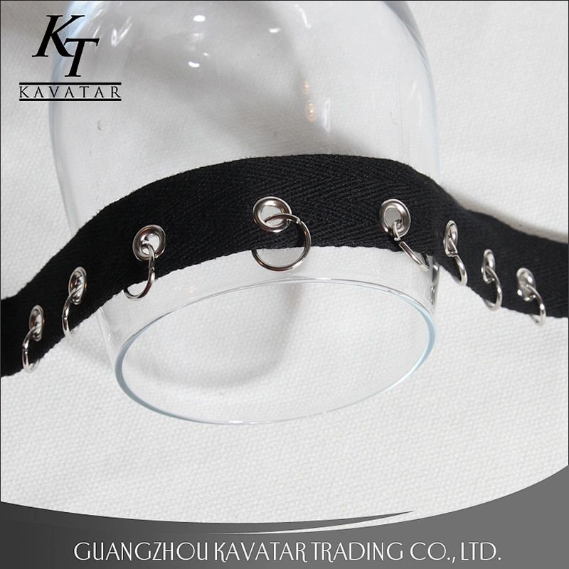 Fashion herringbone style polyester eyelet with iron hoop lace trim for garment,bags,hat,shoe