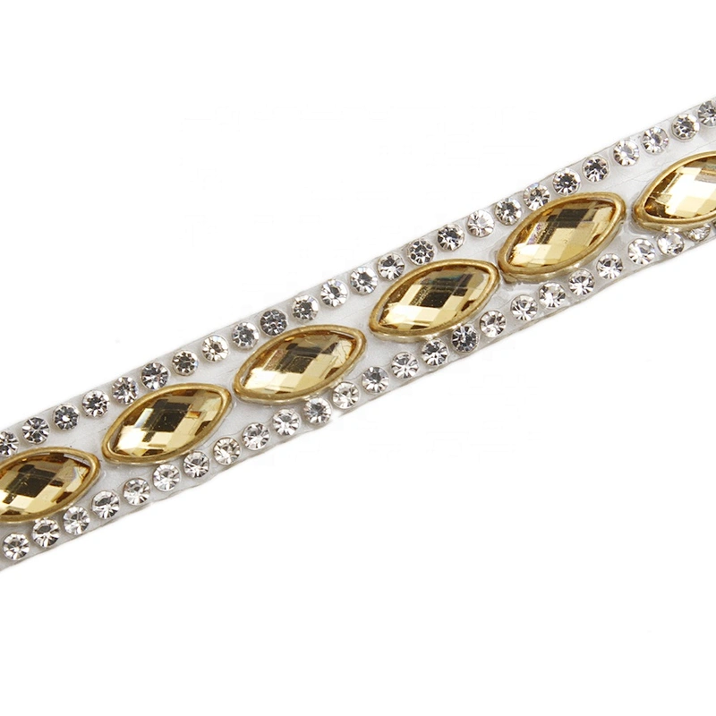 wholesalehot hotfix rhinestones trimming  to bead  Glass  trimming Banding Trim   for shoes  for Clothing for hat transfers
