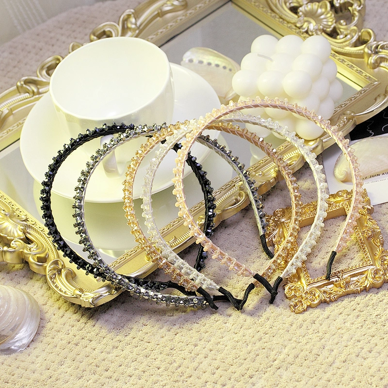 Korean baroque diamond flower hair band web celebrity street beat hair band Headbands for women 2020