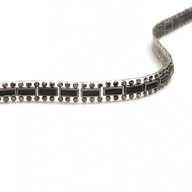 Banding Trim hotfix rhinestones trimming hot  to bead  Glass  trimming  for shoes  for Clothing for hat  for dress  hotfix  trim transfers
