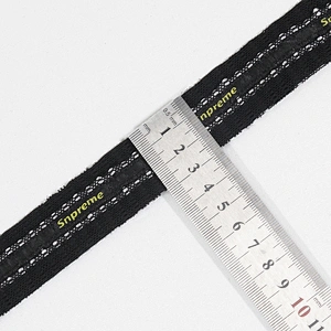 Custom Letter Printed Velvet Strip Decorated Velvet Grosgrain Ribbon with Picots