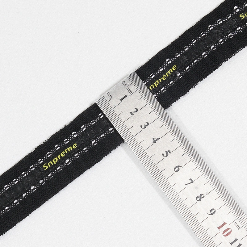 Custom Letter Printed Velvet Strip Decorated Velvet Grosgrain Ribbon with Picots