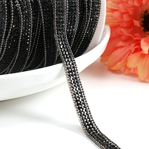 Kavatar Wholesale Trim Hotfix Trimming Theme Rhinestone For Clothing Buyers For Garment Accessories Banding Hotfix Trime