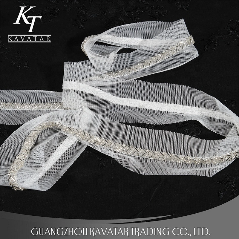 New Style Embroidery Mesh Beaded Lace Trims