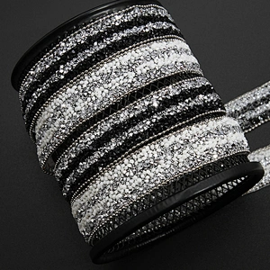 Kavatar Wholesale Garment Hangtag Heat Label Rhinestone Chain Rhinestone Transfer For T-shirt Hotfix Trim Iron on Trims