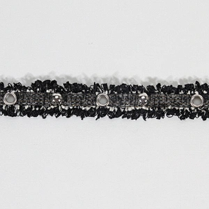 Korea style Copper eyelet trim polyester ribbon tape