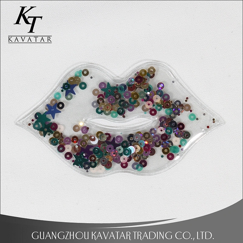 Kavatar Popular Hot Fix Sequin Number Letter Patches Applique For Garment