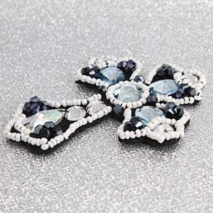 Beaded peacock rhinestone Patches for women clothing fashion Sew on patch 3d patches clothing