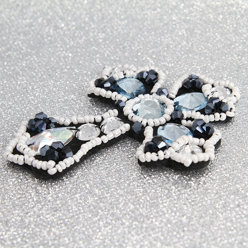Beaded peacock rhinestone Patches for women clothing fashion Sew on patch 3d patches clothing