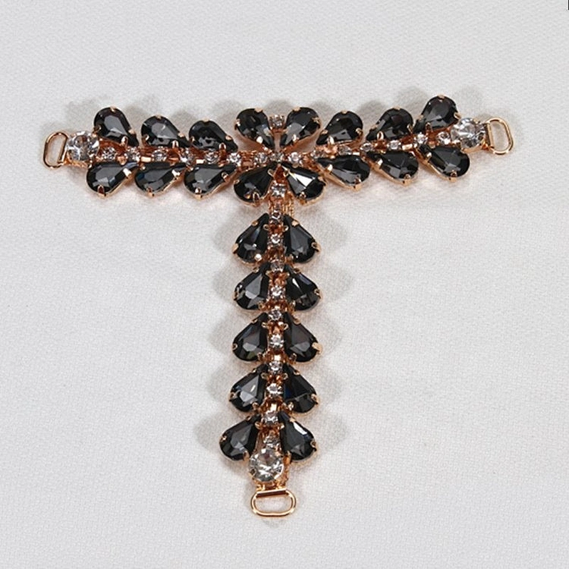 Hot Sell Custom Crystal Chain Shoes Accessories For Women