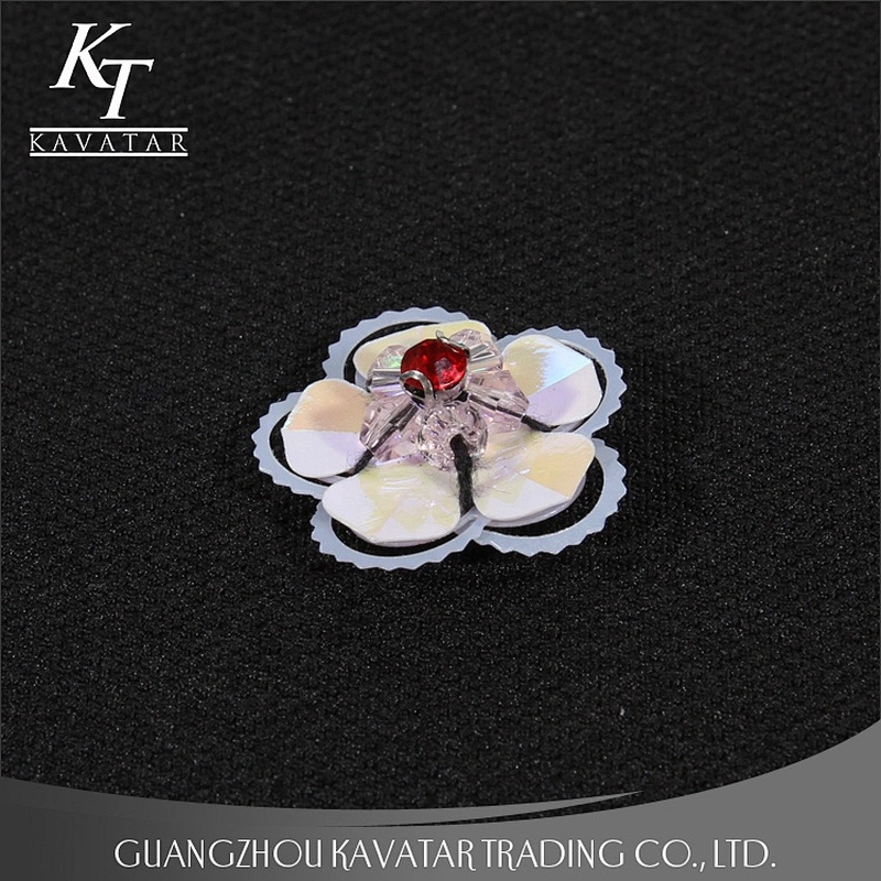 Wholesale Handmade Beaded Rhinestone 3D Sequin Flowers