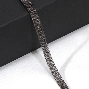 Wholesale Black Accessories Chain Beaded Hot Fix Transfer Trim