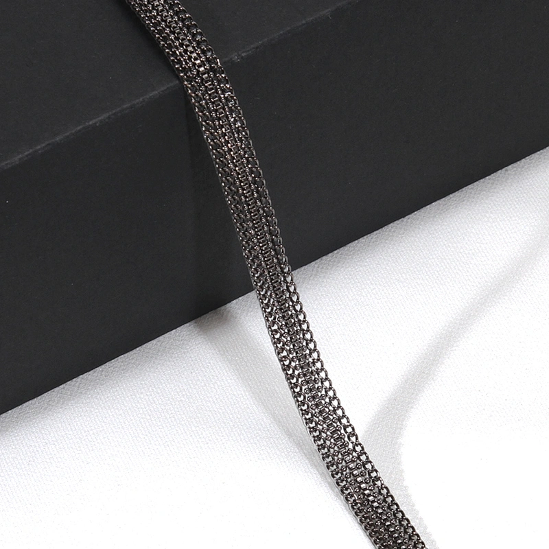 Wholesale Black Accessories Chain Beaded Hot Fix Transfer Trim