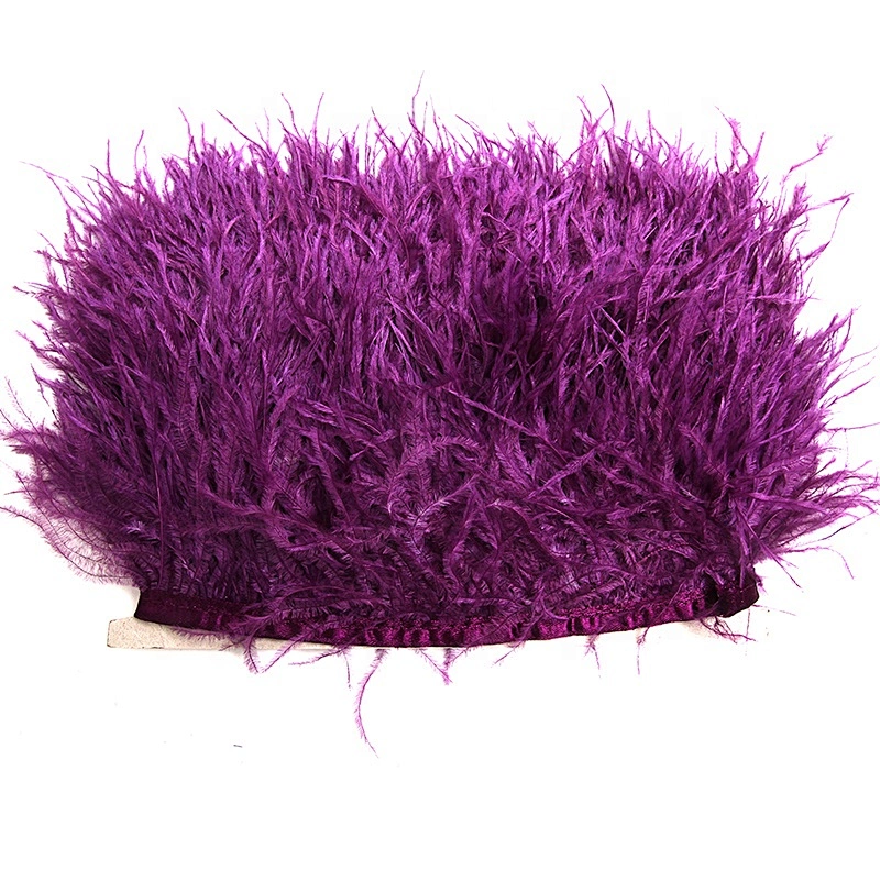 KAVATAR High quality ostrich feather decoration dress dress shoe hat ribbon feather decoration party trim craft