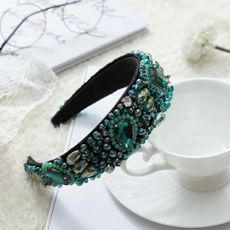 Korean version of INS rhinestone hairband  color set diamond  headbands for women 2020 Party hairband